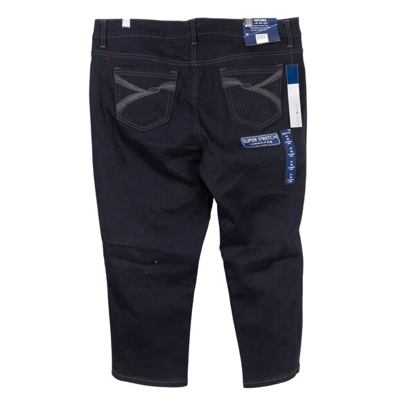 Bandolino Tatyana Slim Capri Jeans 16 Womens NEW Black Denim Stretch Mid Rise - Picture 6 of 6